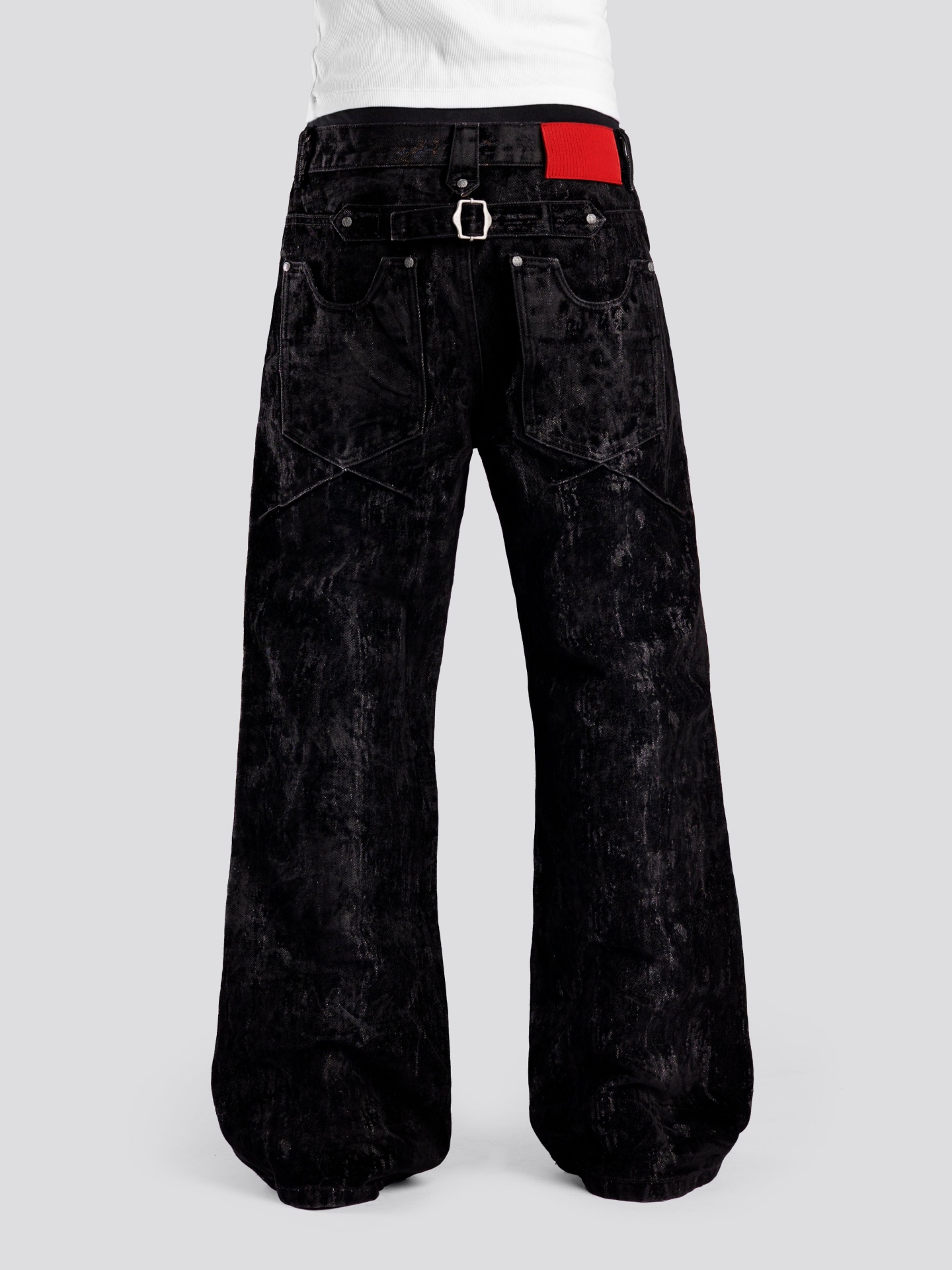 KNUCKLE BOOTCUT VELVET PANTS