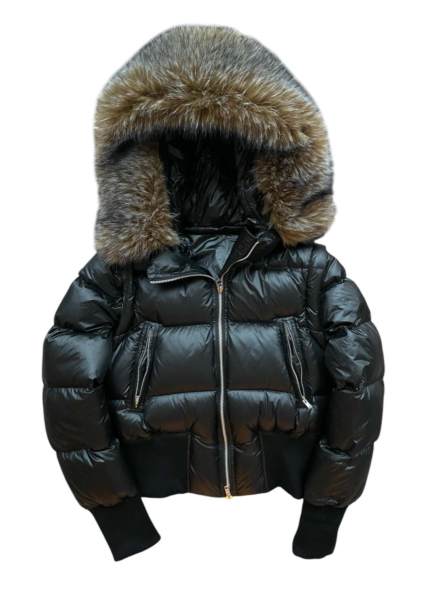 3 in 1 00s leather laqué jacket