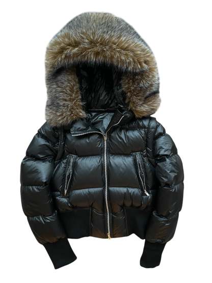 3 in 1 00s leather laqué jacket