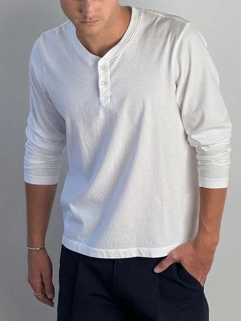 CROP MUSCLE TEE | HENLEY LONG SLEEVE