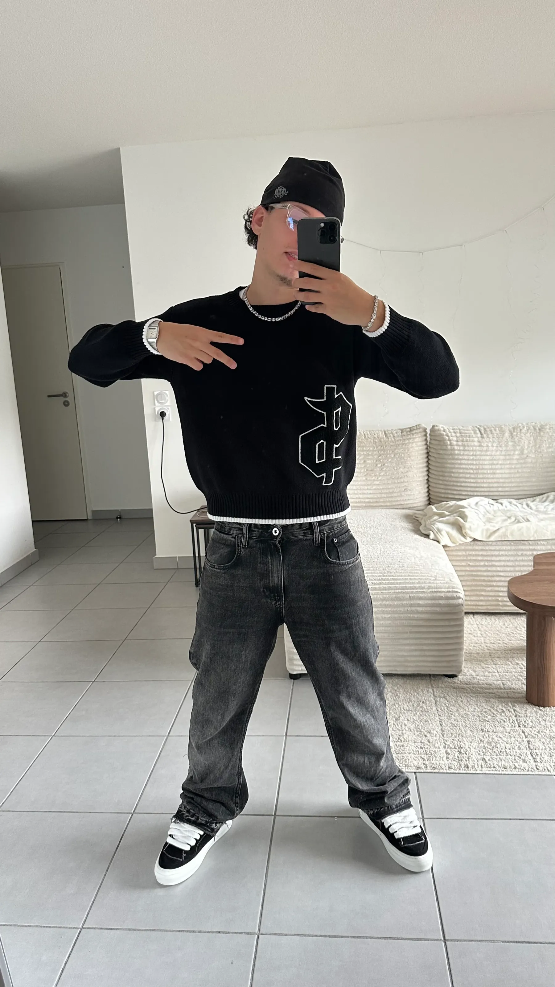 “BUY HAPPINESS” KNIT