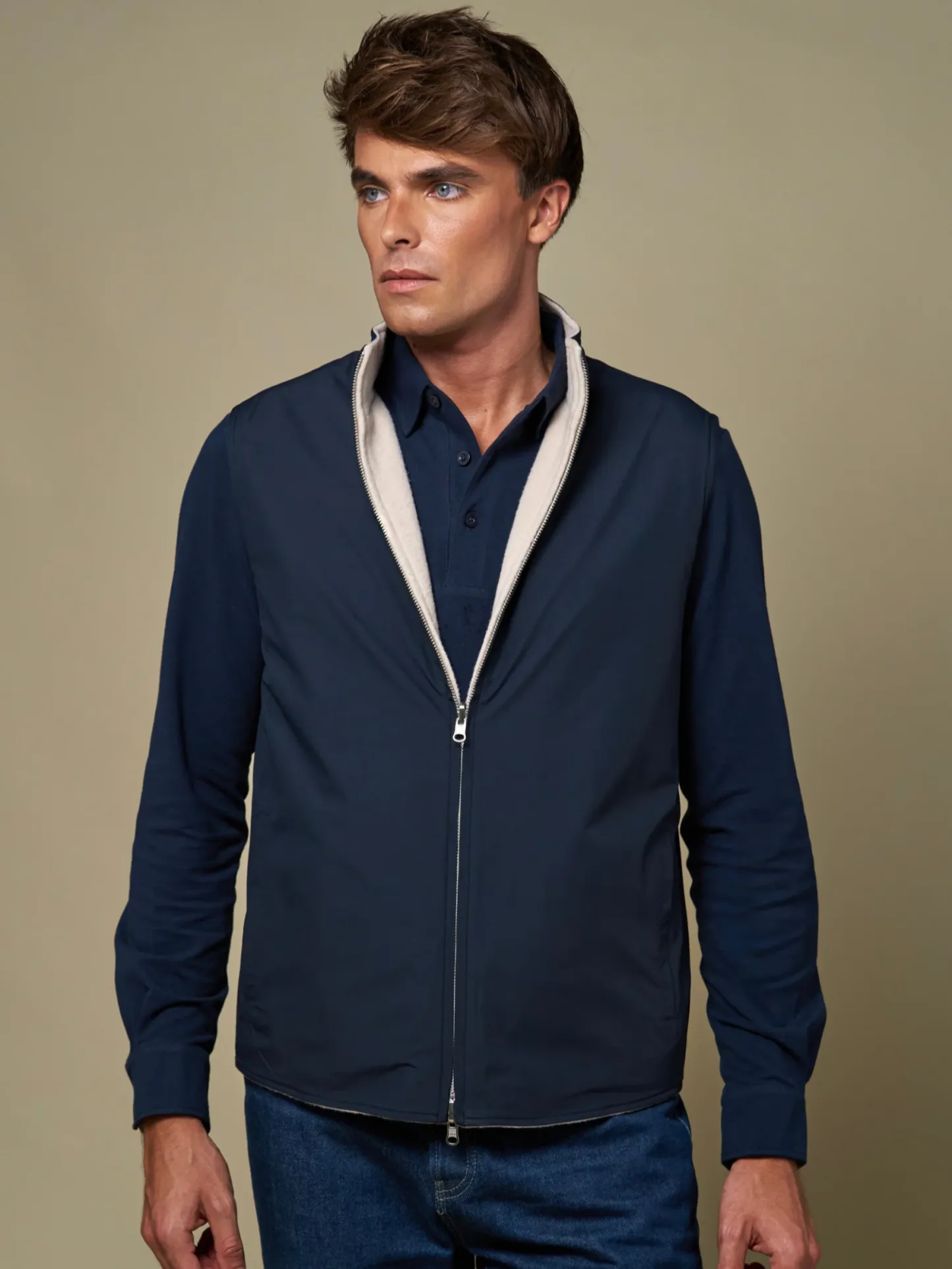 WOOL REVERSIBLE GILET
