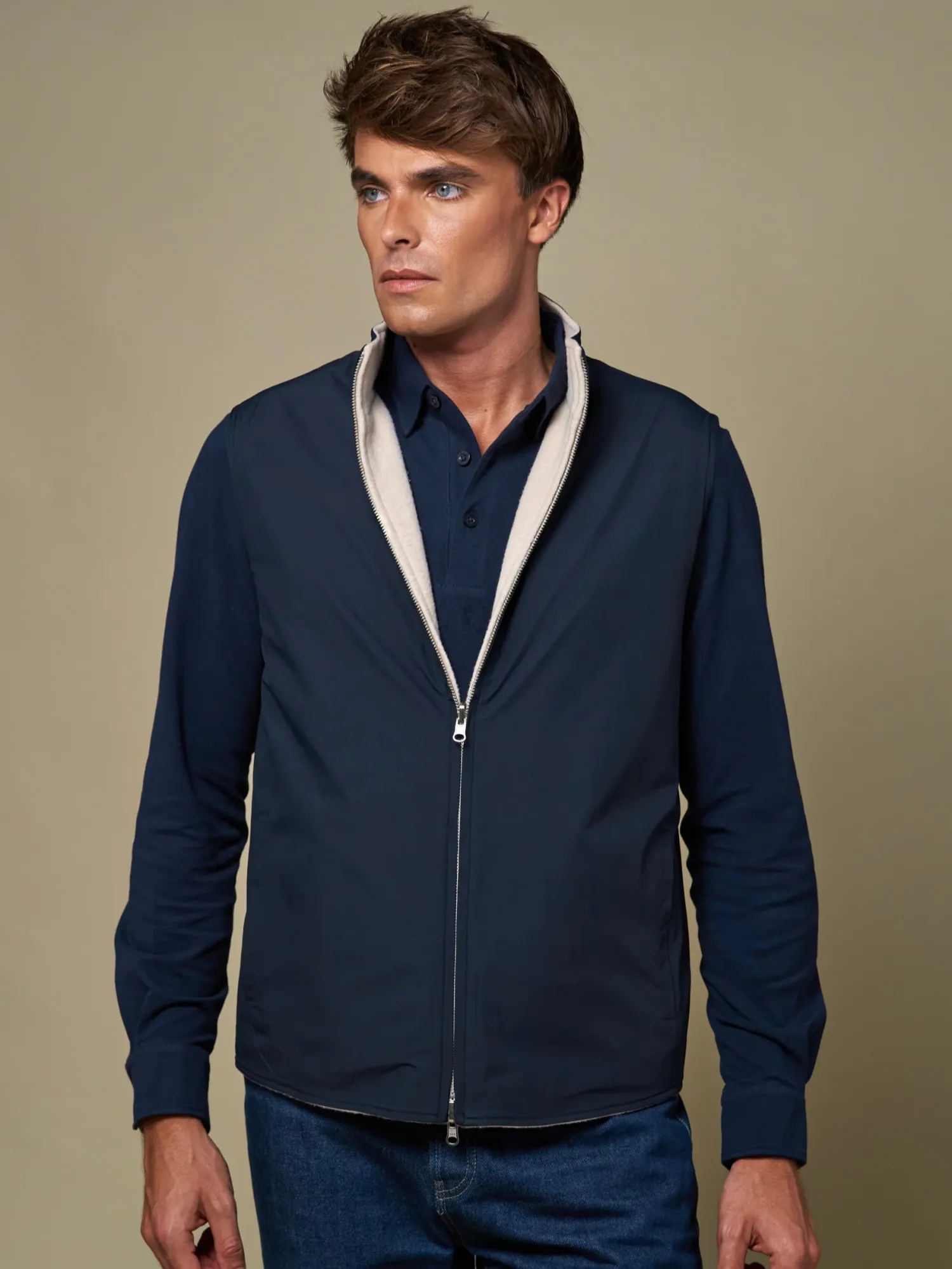 WOOL REVERSIBLE GILET