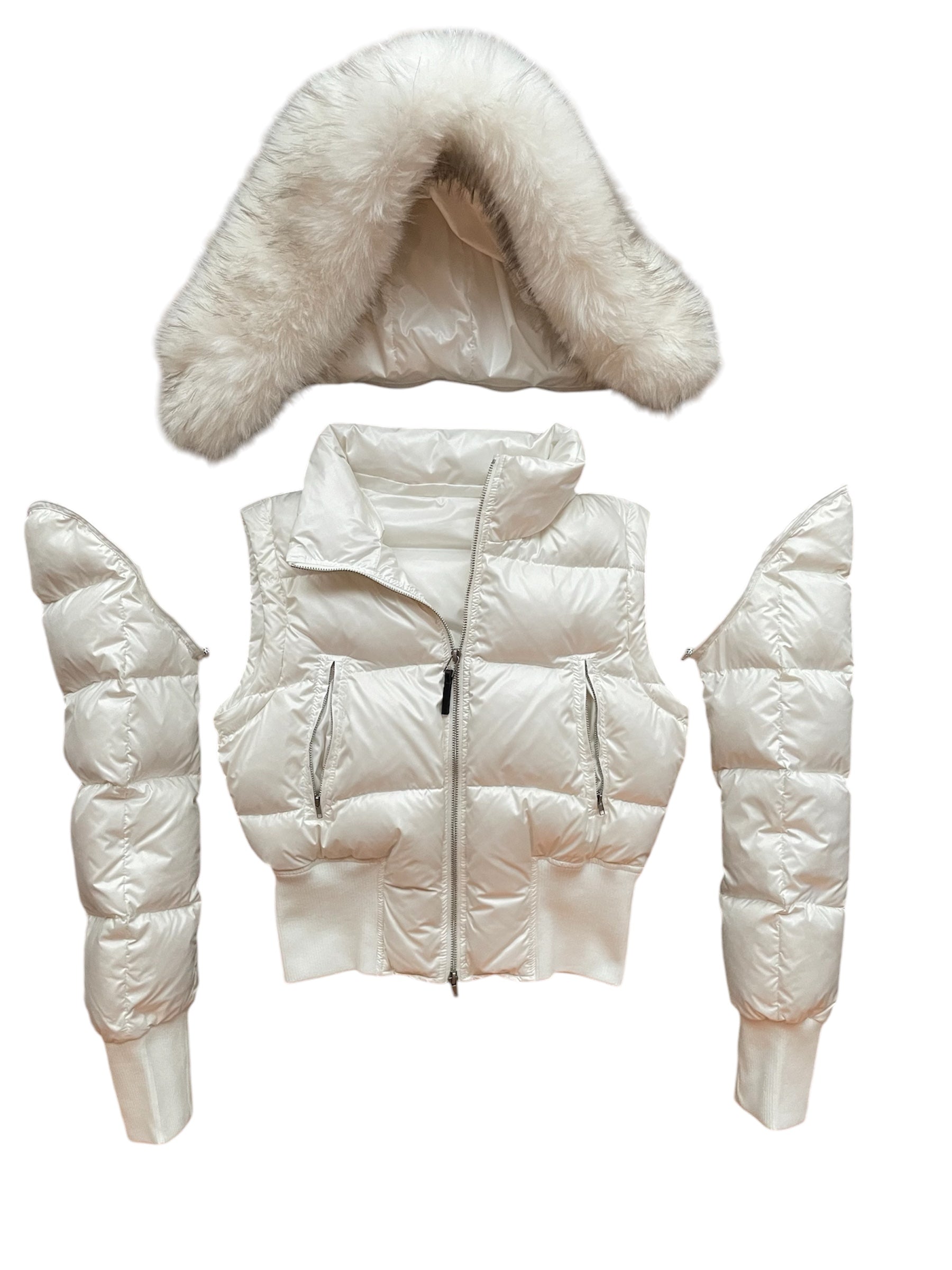 3 in 1 00s leather laqué jacket