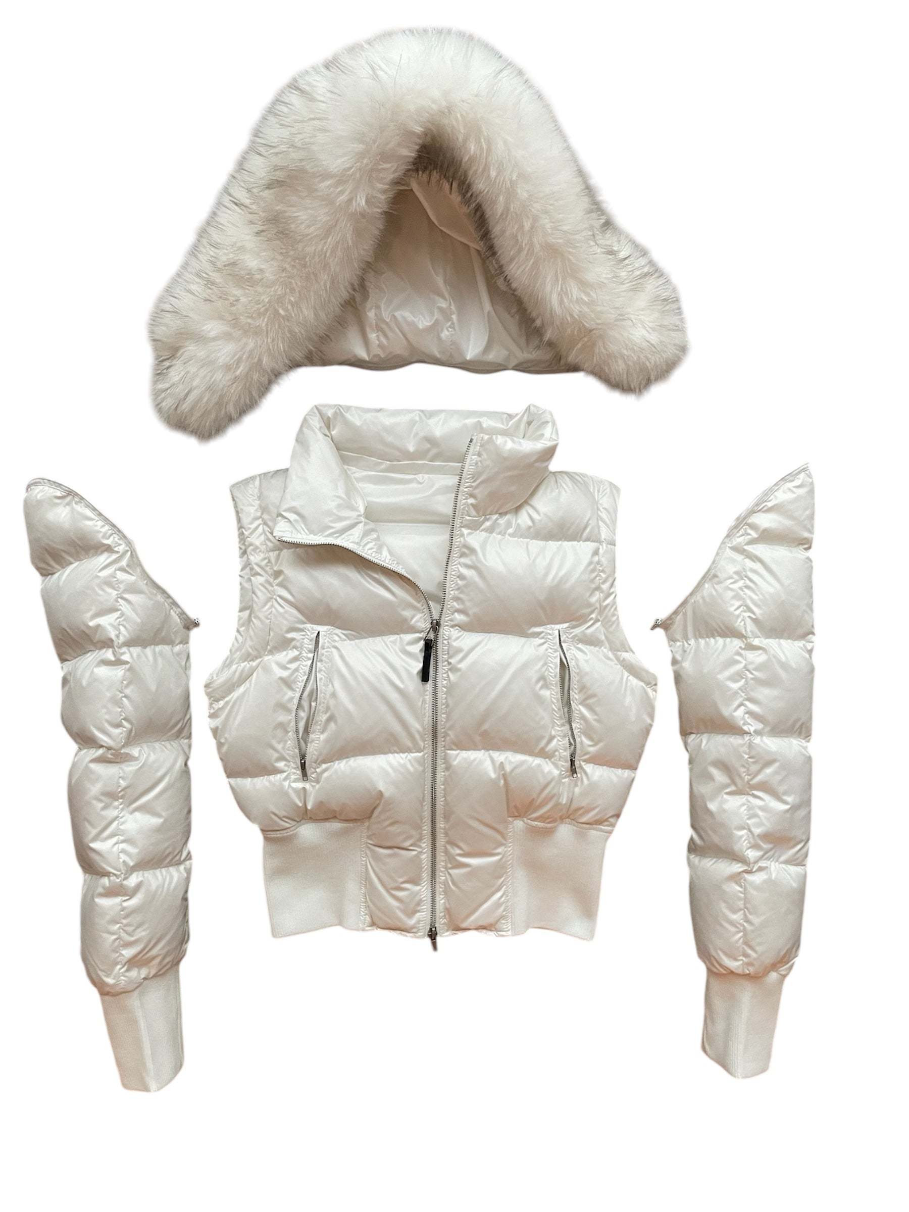 3 in 1 00s leather laqué jacket