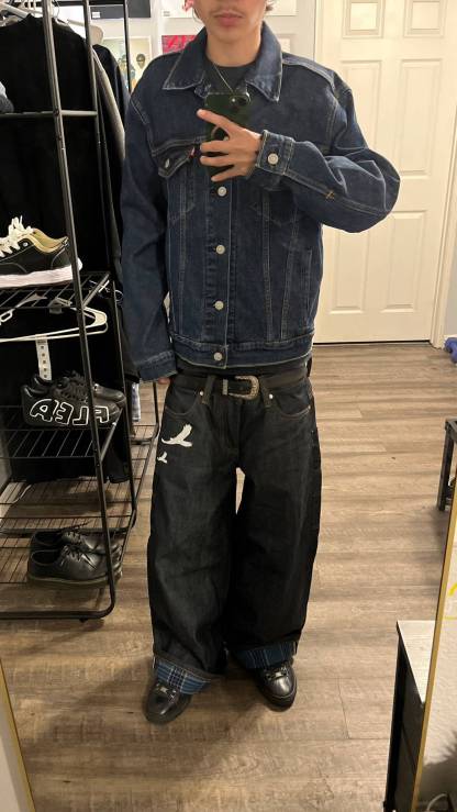 13OZ PLAID-LINED SELVEDGE DENIM