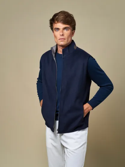 WOOL REVERSIBLE GILET