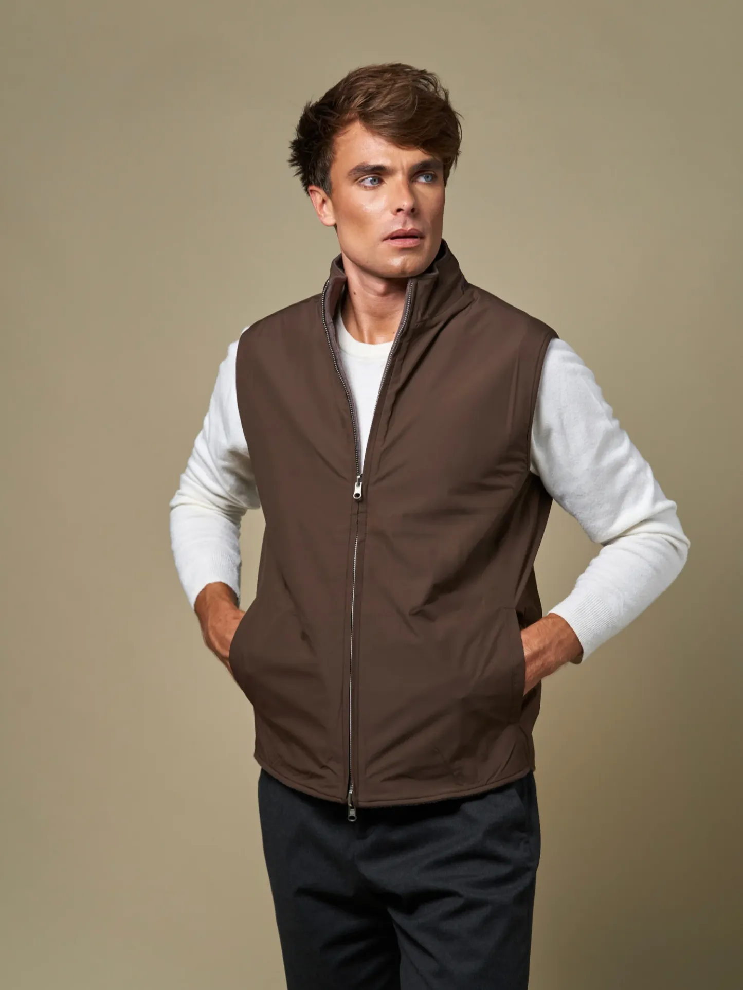 WOOL REVERSIBLE GILET