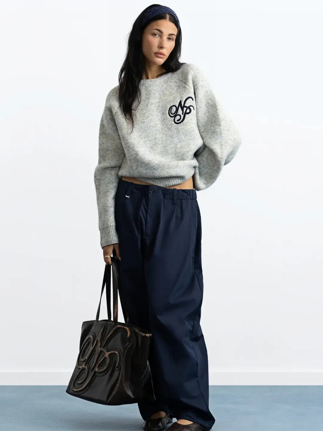 MELANGE BOXY KNIT SWEATER