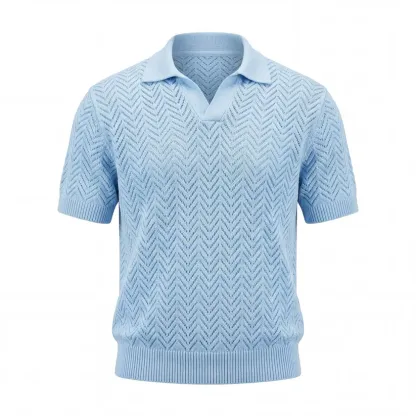 Knit polo shirt