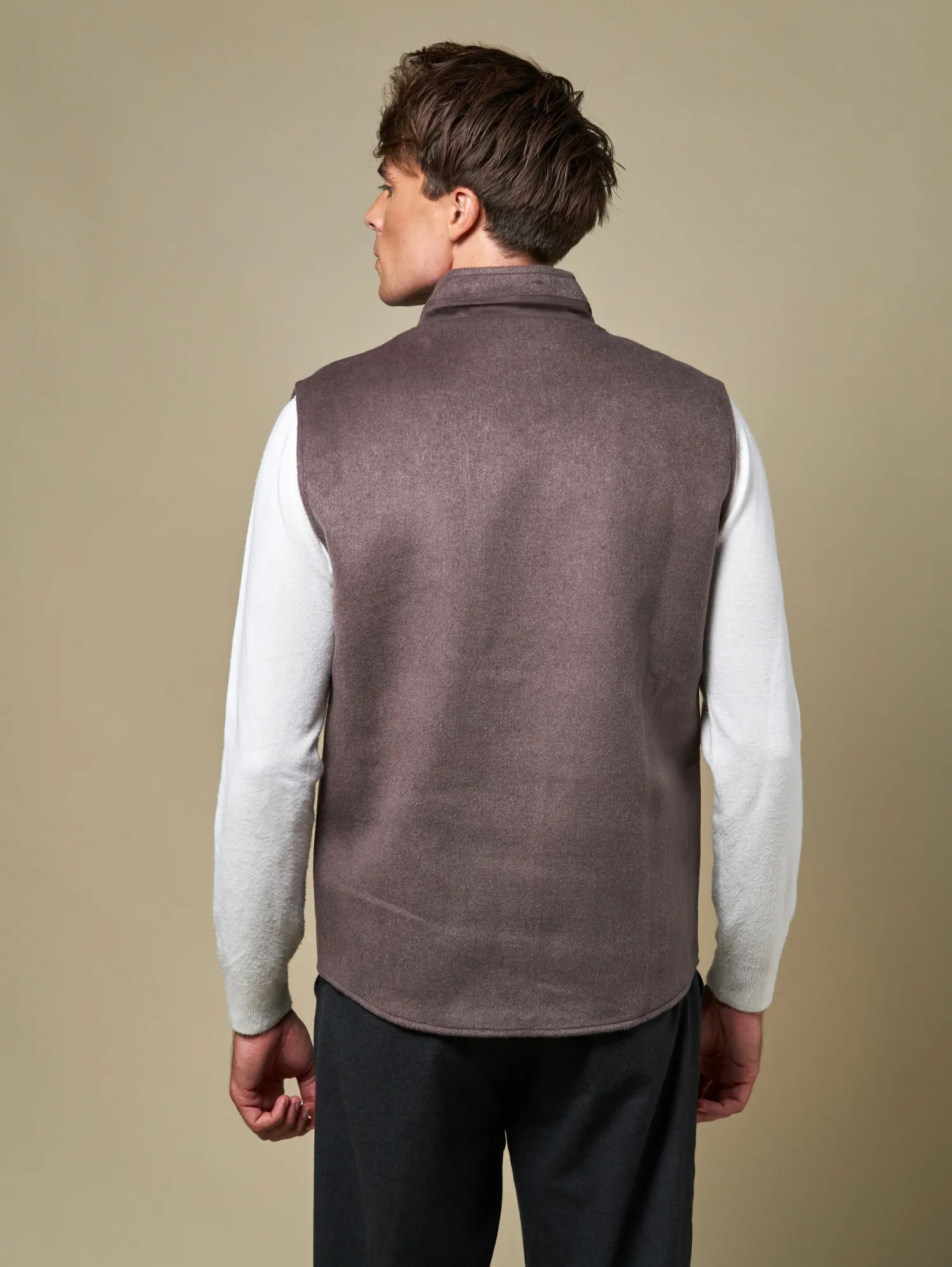 WOOL REVERSIBLE GILET