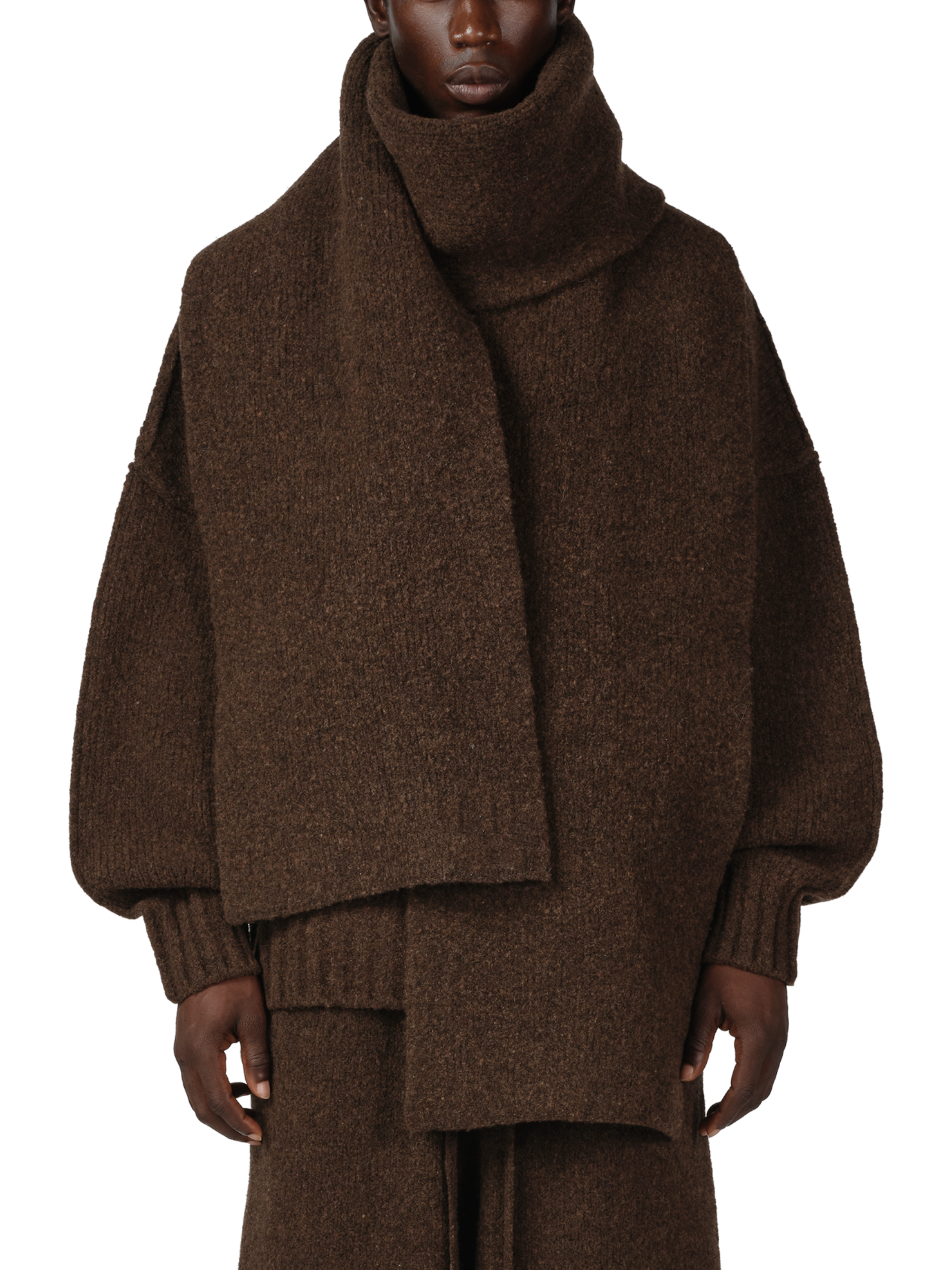 WOOL KNIT DUVET SCARF