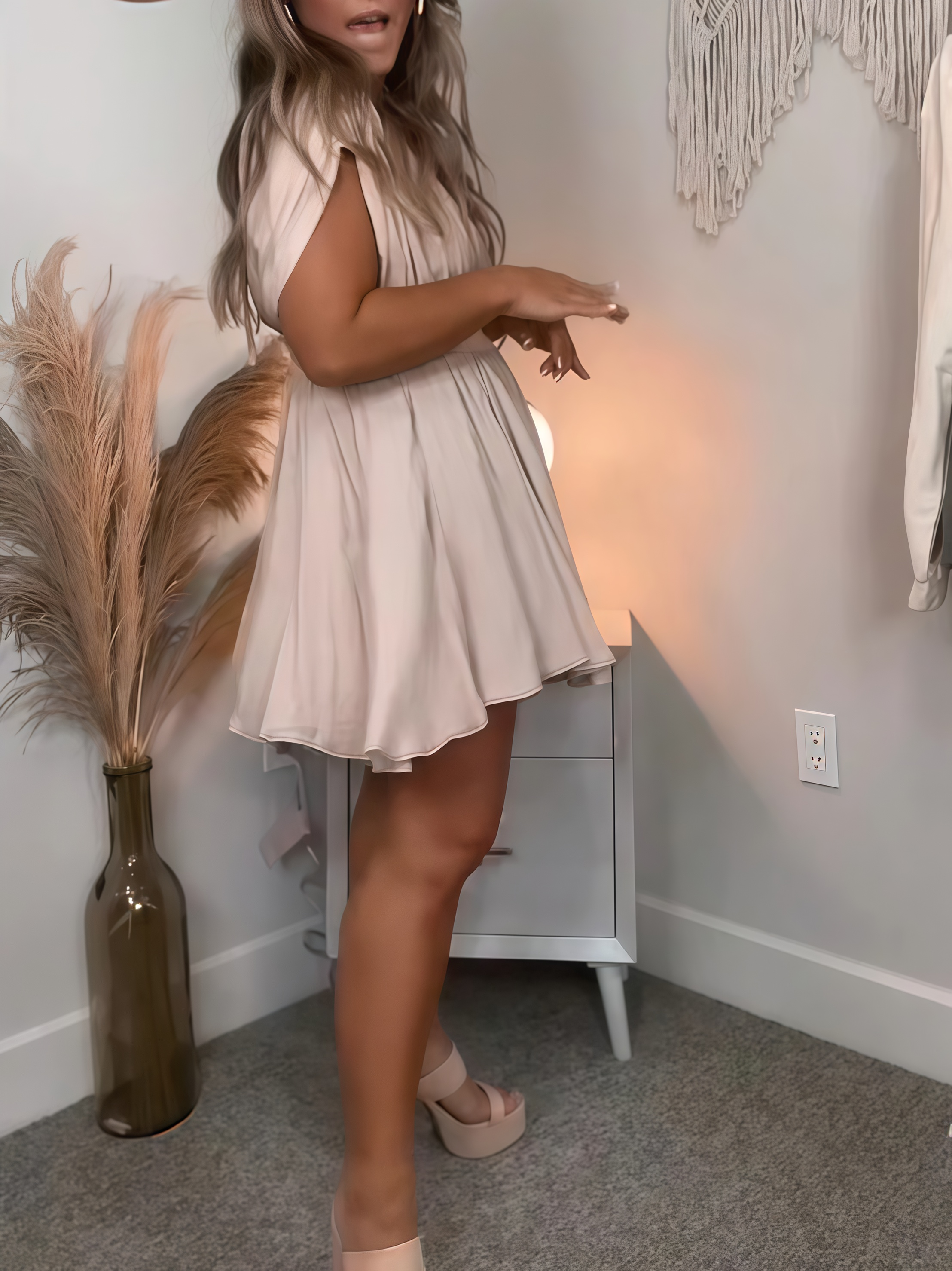 Folds Button Elegant Casual Mini Dress (Buy 2 Free Shipping)