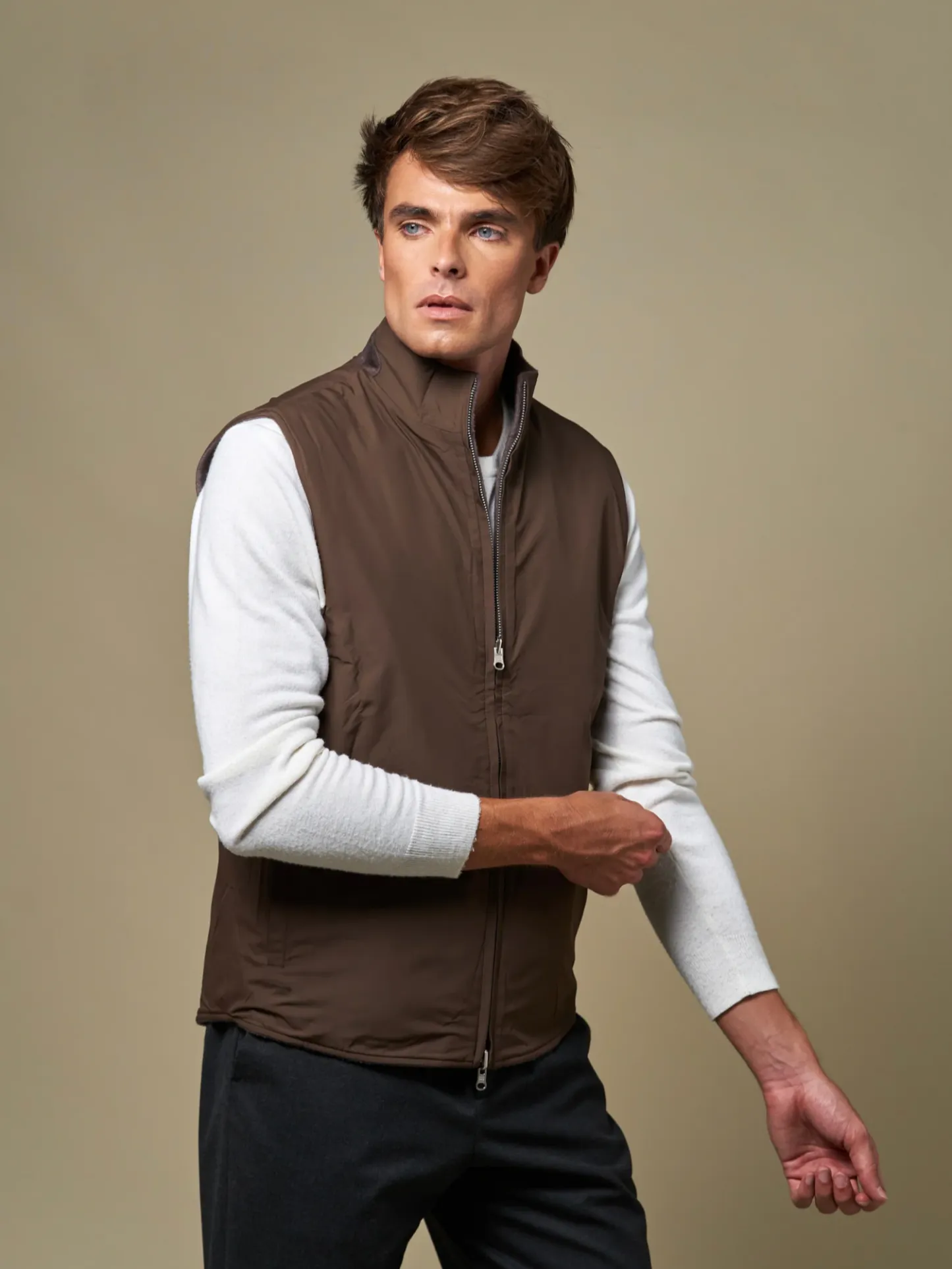 WOOL REVERSIBLE GILET