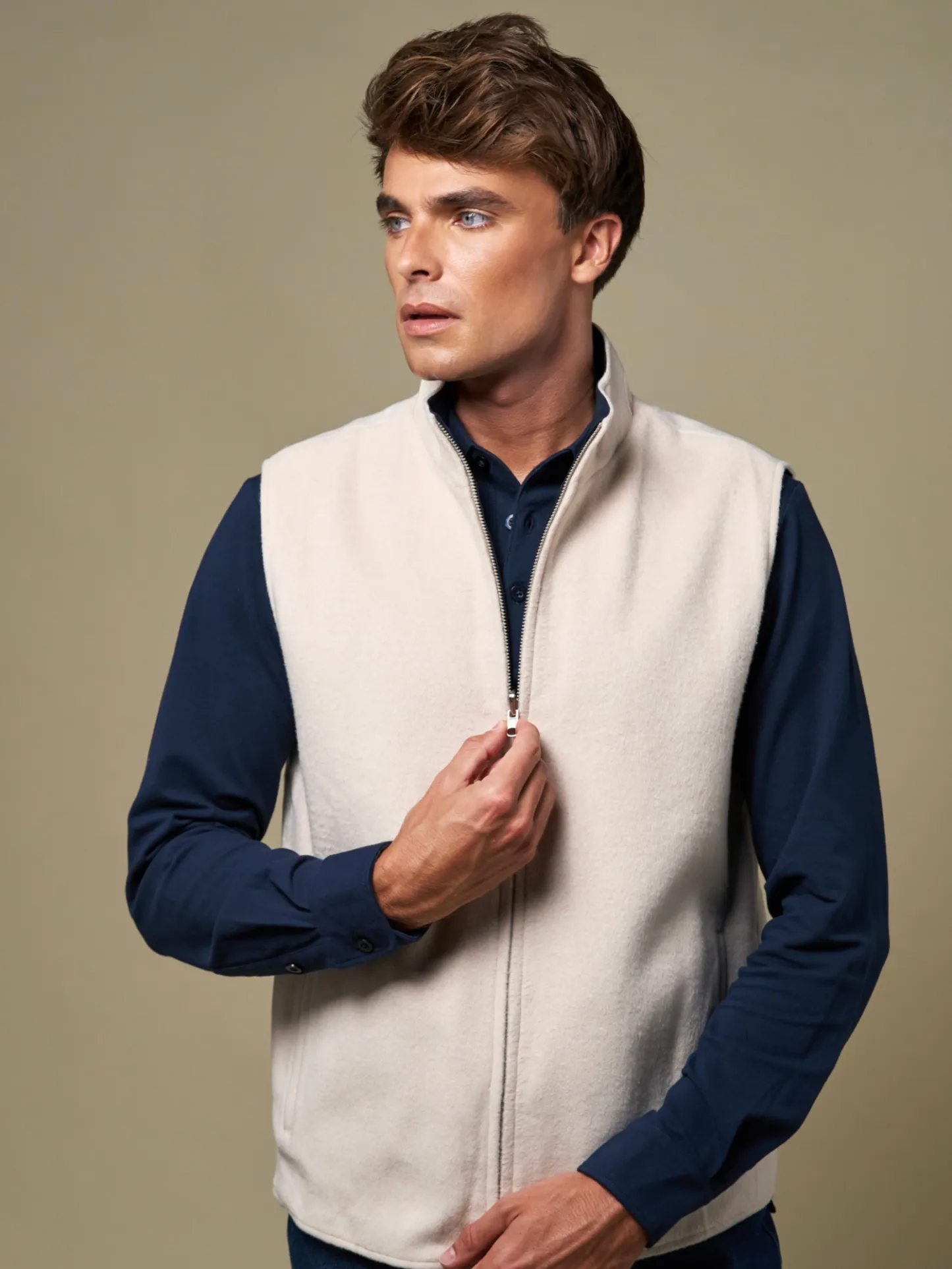WOOL REVERSIBLE GILET