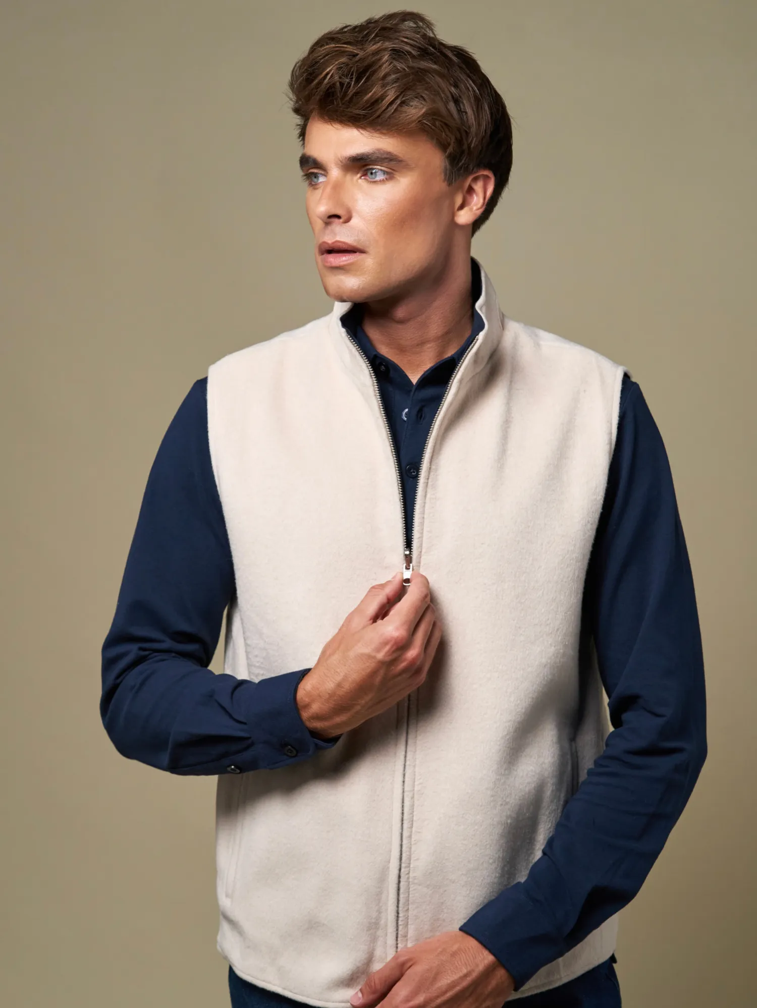 WOOL REVERSIBLE GILET