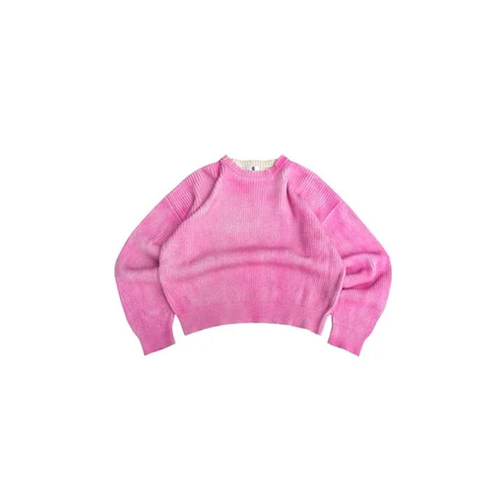 Taupe Washed Knitted Sweater