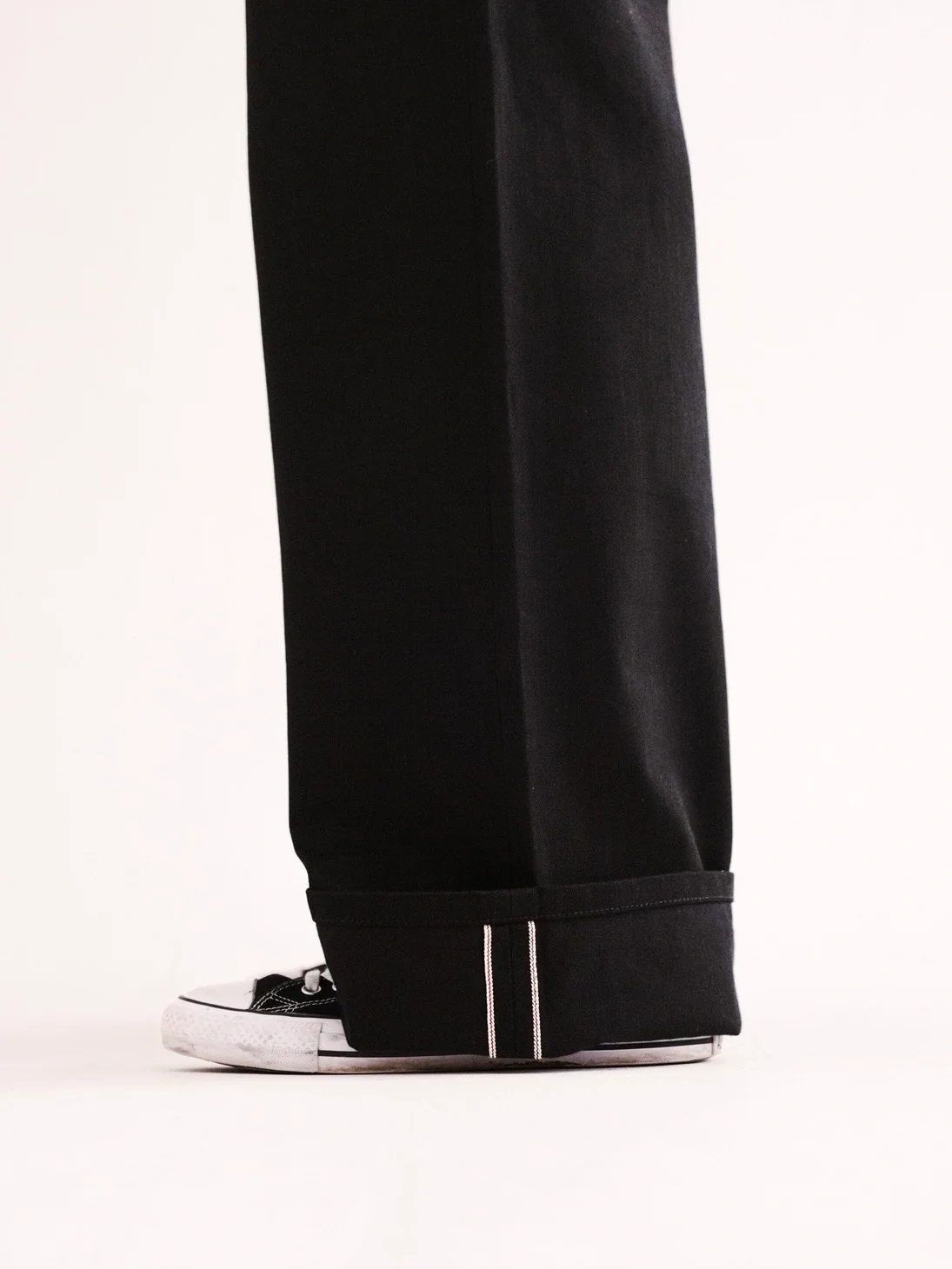 RAW SELVEDGE WIDE LEG DENIM