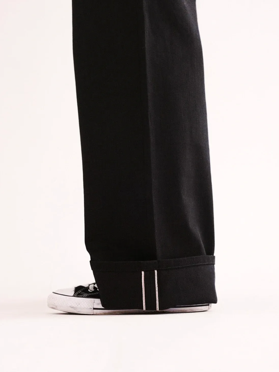 RAW SELVEDGE WIDE LEG DENIM