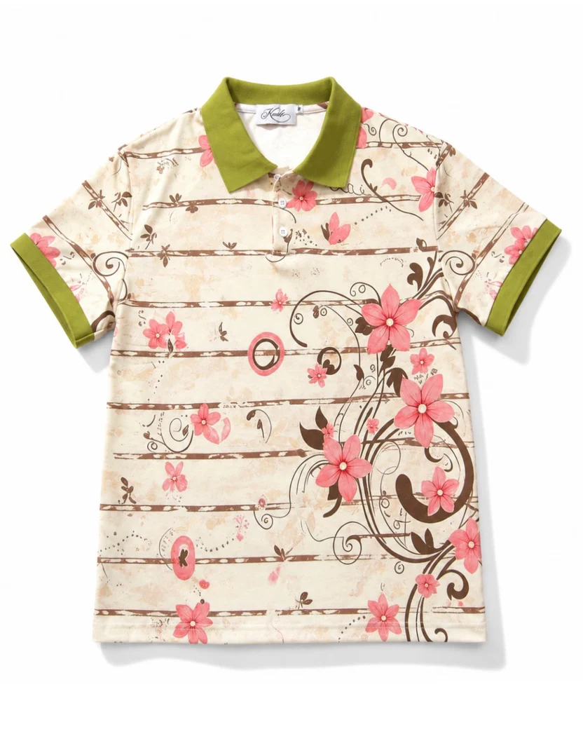 Blossom Overload Floral Polo