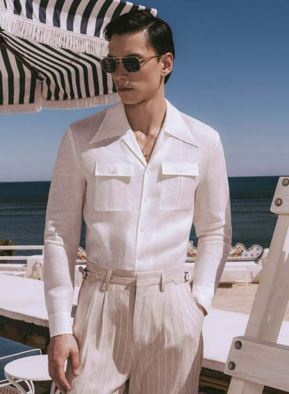 High Waisted Side Buckle Flare Trousers