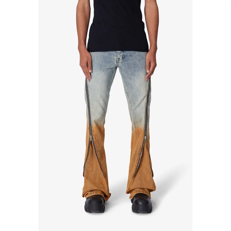 Zipper Flare Denim Jeans