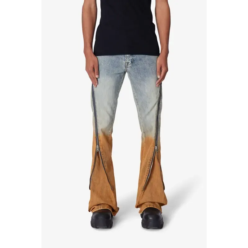 Zipper Flare Denim Jeans
