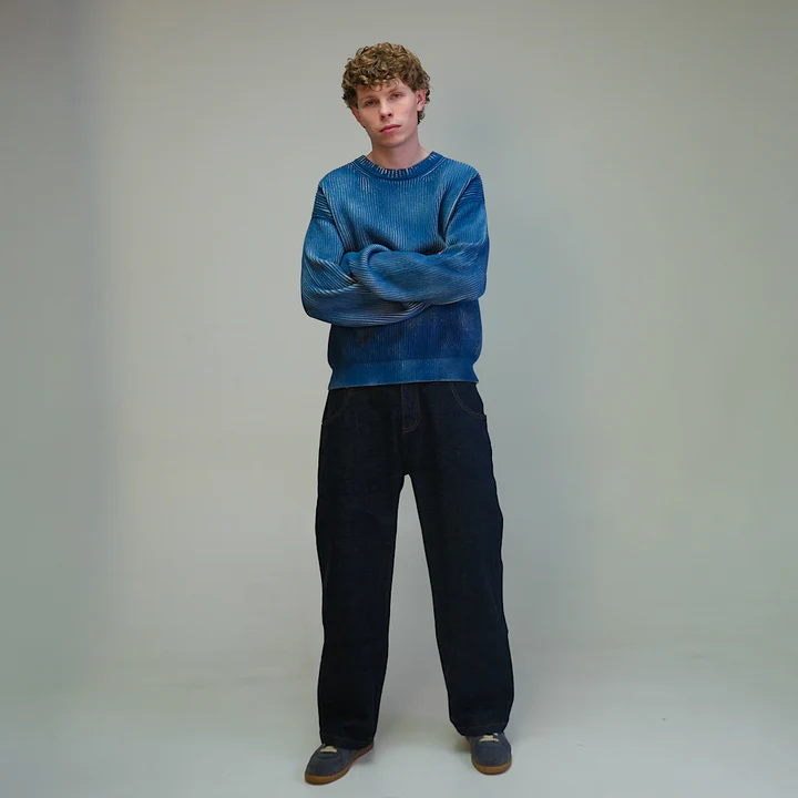 Taupe Washed Knitted Sweater