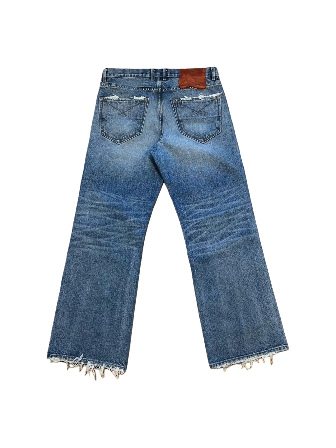 VINTAGE WASHED DISTRESSED DENIM
