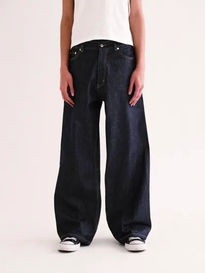 RAW SELVEDGE WIDE LEG DENIM