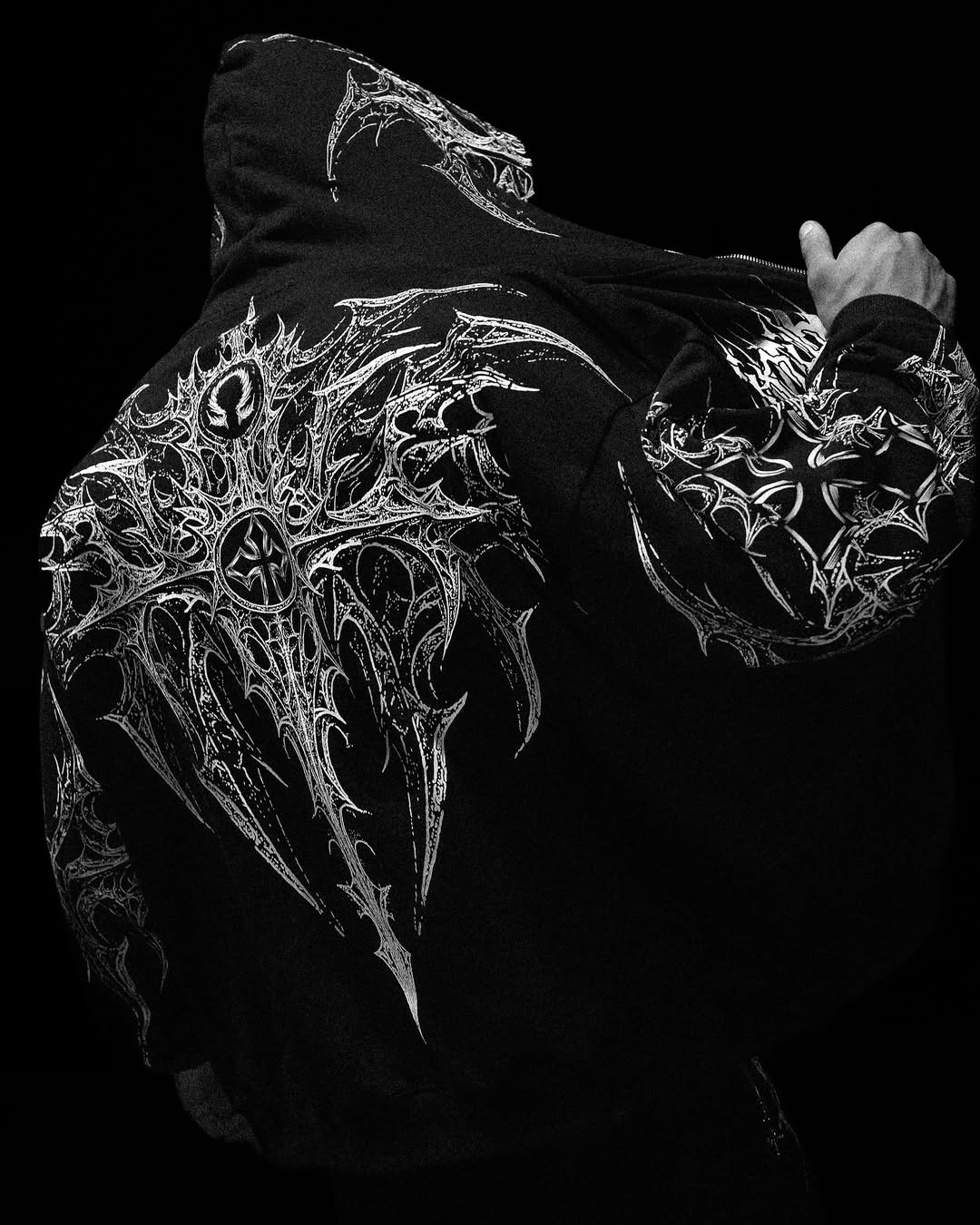 Celestial Blade Oversized Zip-up hoodie