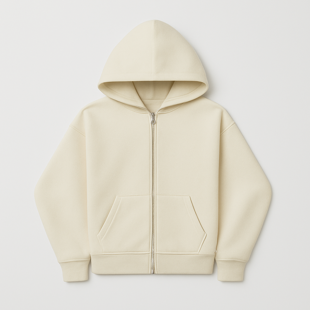 610 GSM MONOCHROME ZIPPED HOODIE