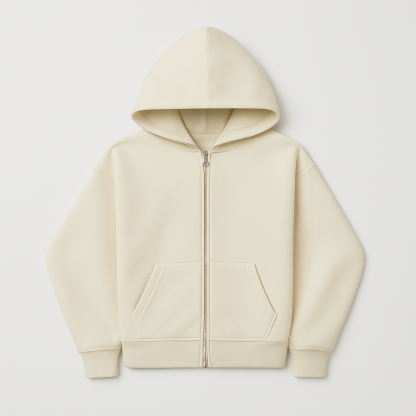 610 GSM MONOCHROME ZIPPED HOODIE