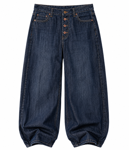 BUTTON DENIM JEANS