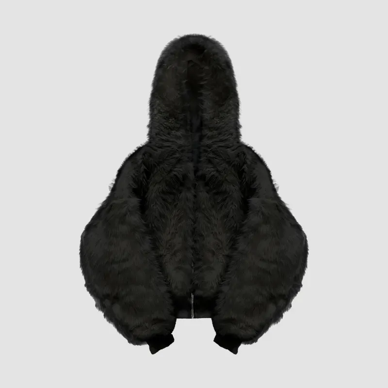 YETI FUR REVERSIBEL ZIP HOODIE