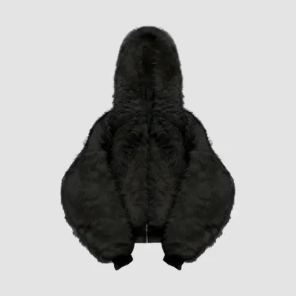 YETI FUR REVERSIBEL ZIP HOODIE