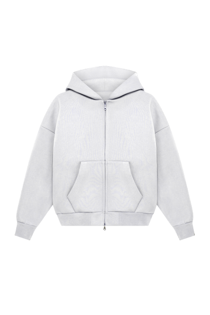 610 GSM MONOCHROME ZIPPED HOODIE