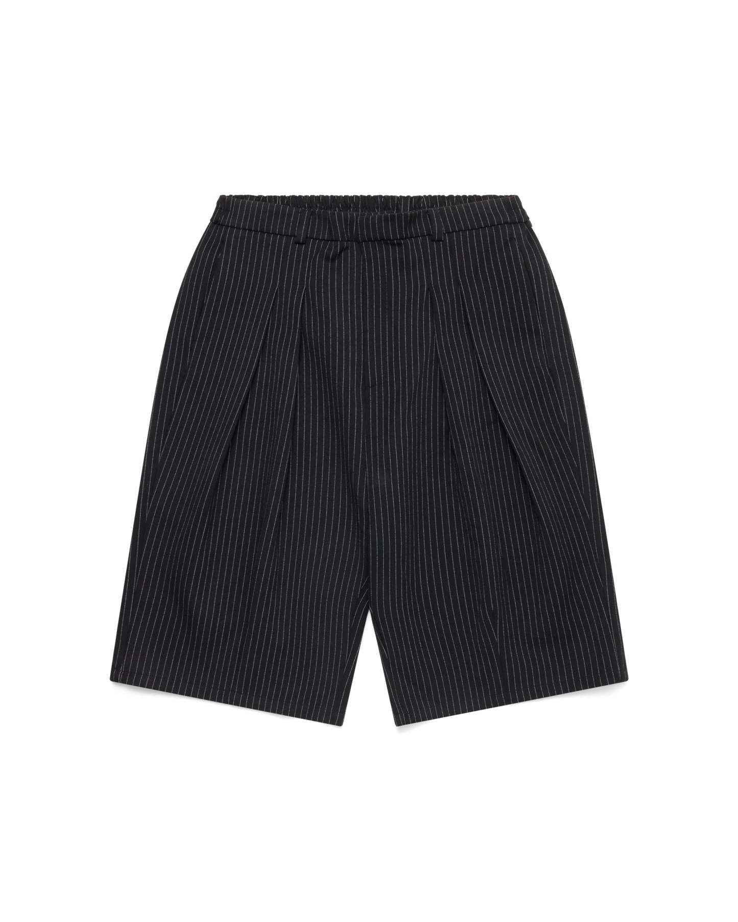 PINSTRIPE PLEATED SHORTS