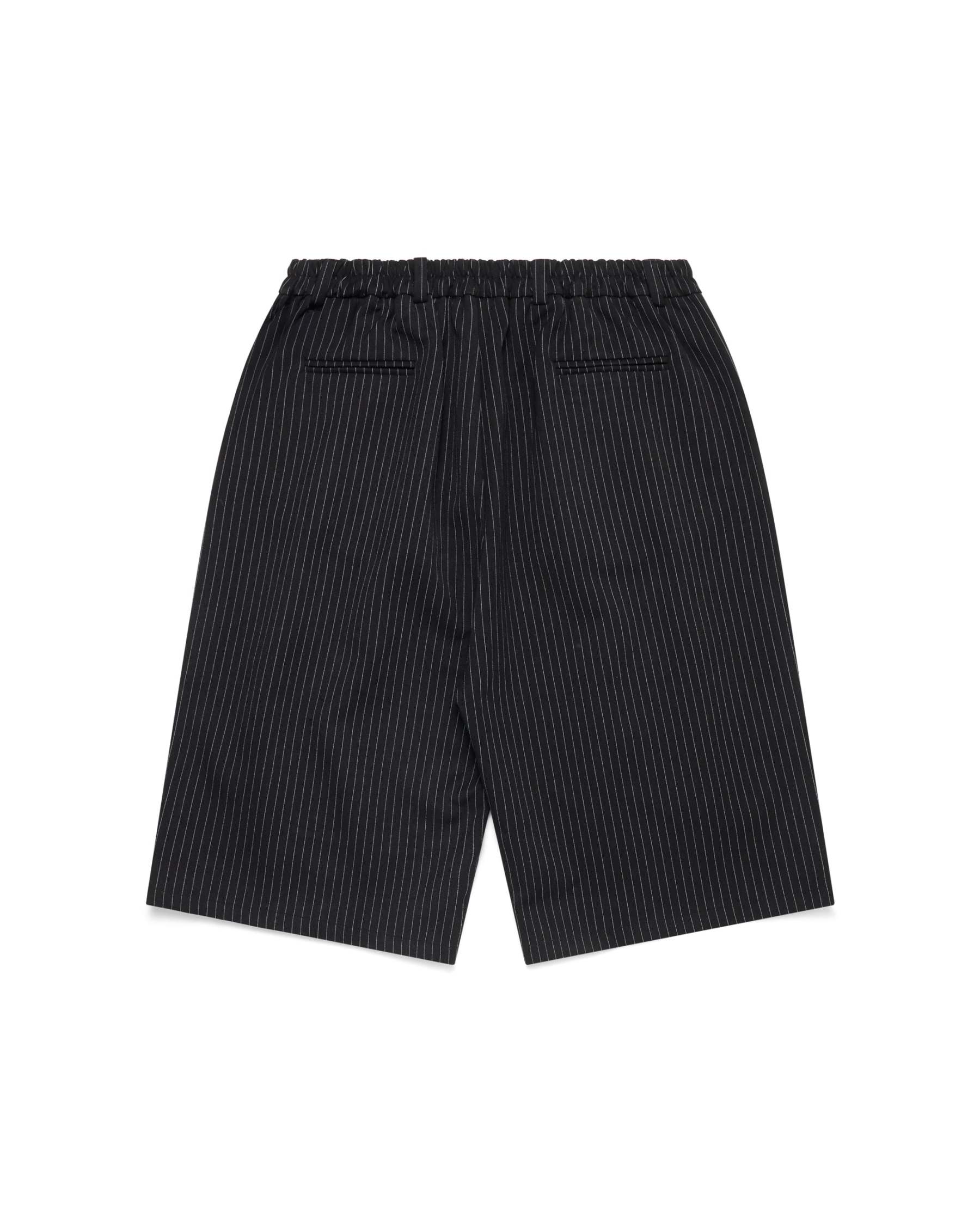 PINSTRIPE PLEATED SHORTS