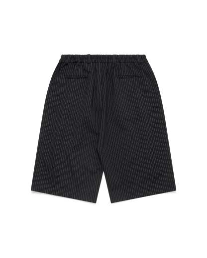 PINSTRIPE PLEATED SHORTS