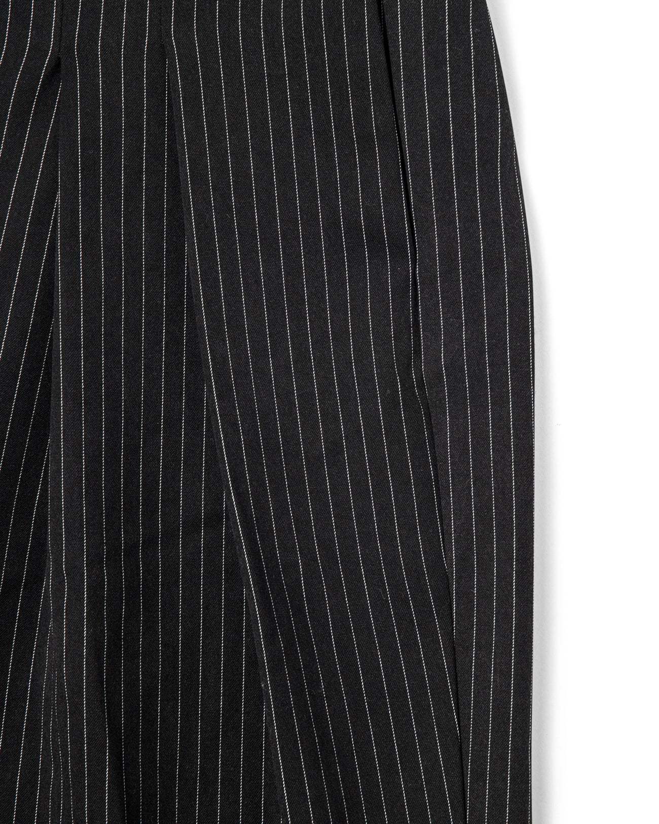 PINSTRIPE PLEATED SHORTS