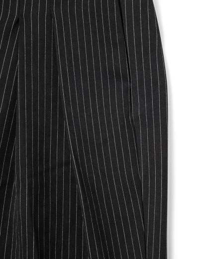 PINSTRIPE PLEATED SHORTS