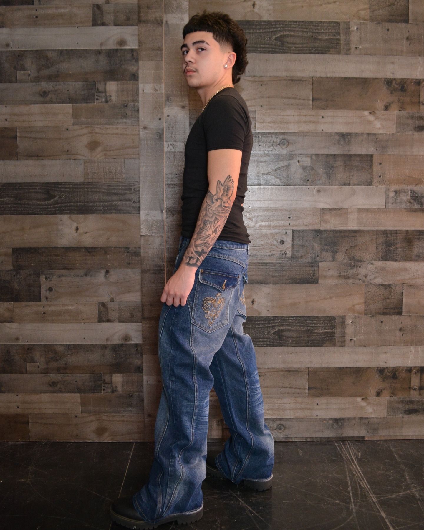 INDIGO PANEL FLARE DENIM