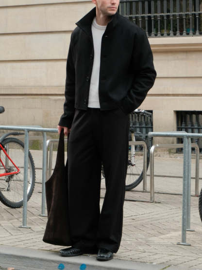 【 PRE ORDER】HIGH COLLAR WOOL JACKET- Ship on Feb 27th