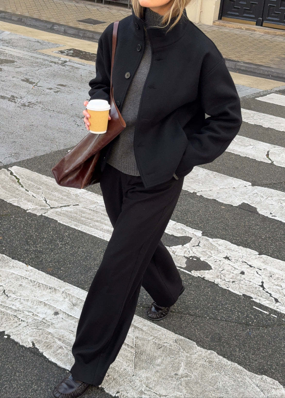 【 PRE ORDER】HIGH COLLAR WOOL JACKET- Ship on Feb 27th