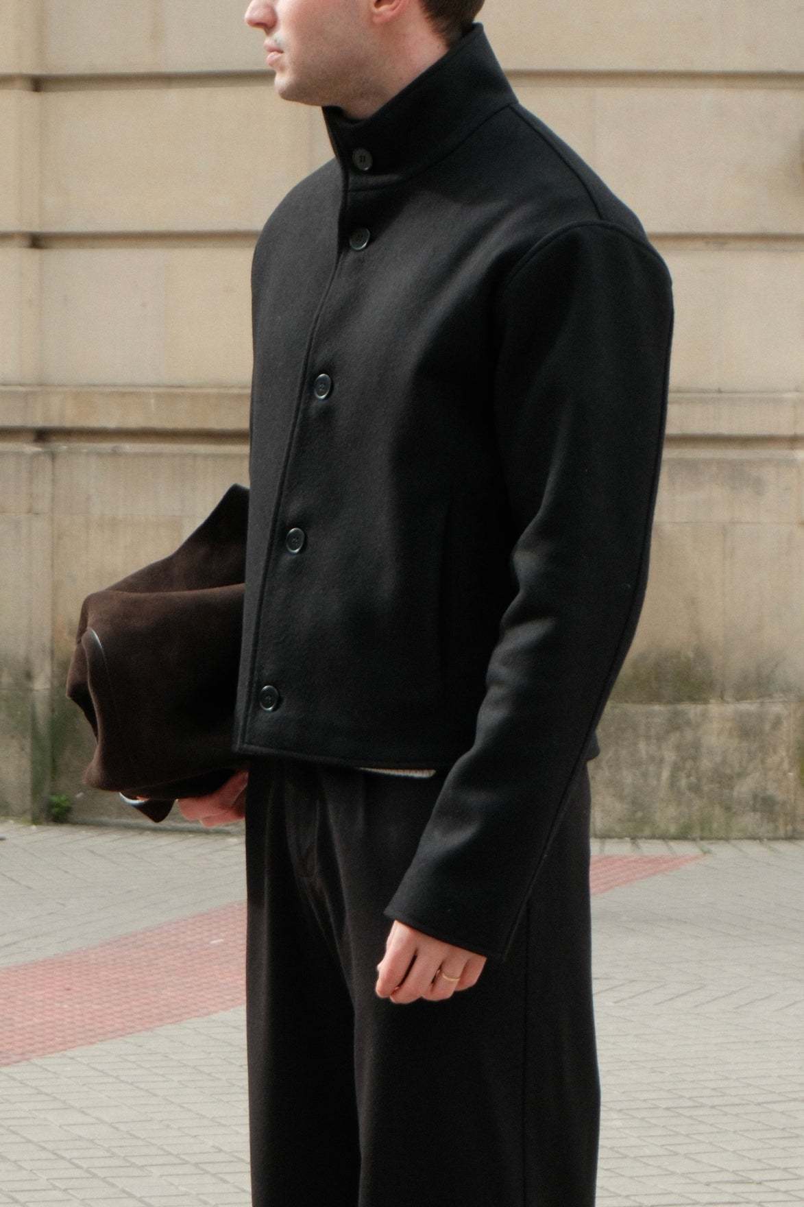 【 PRE ORDER】HIGH COLLAR WOOL JACKET- Ship on Feb 27th