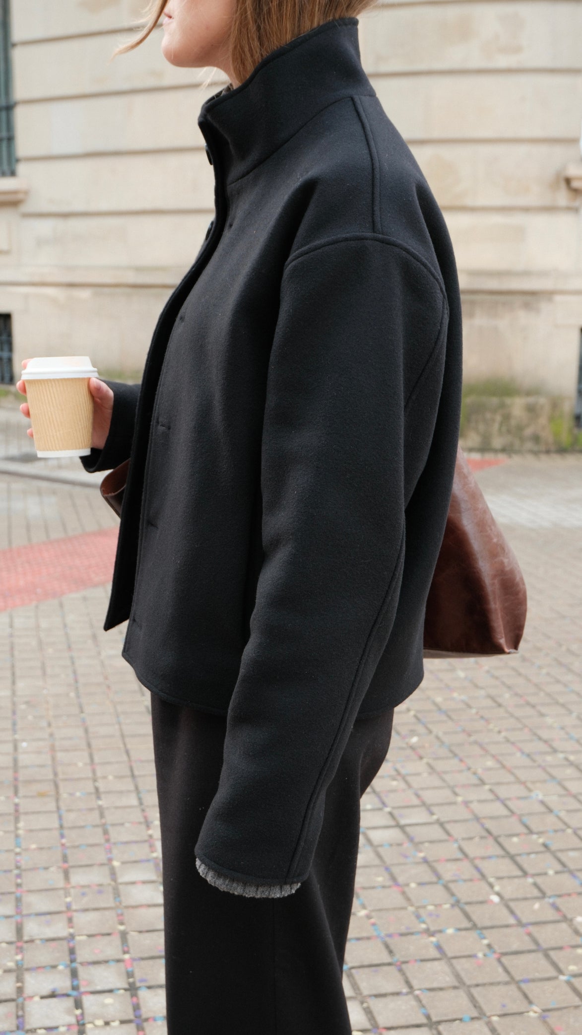 【 PRE ORDER】HIGH COLLAR WOOL JACKET- Ship on Feb 27th