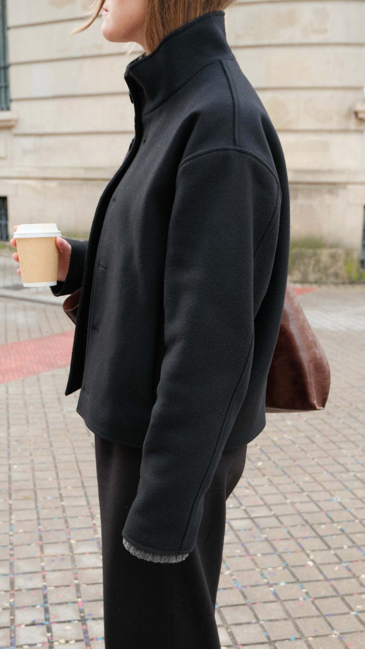 【 PRE ORDER】HIGH COLLAR WOOL JACKET- Ship on Feb 27th