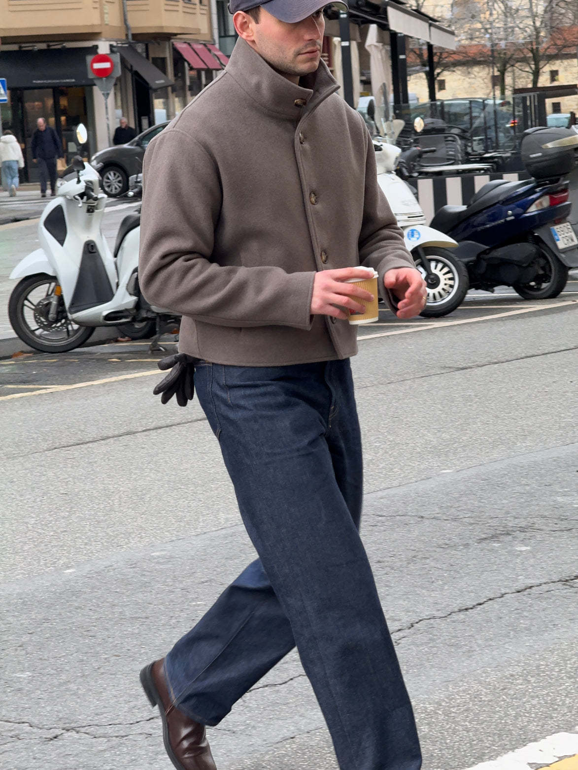 【 PRE ORDER】HIGH COLLAR WOOL JACKET- Ship on Feb 27th