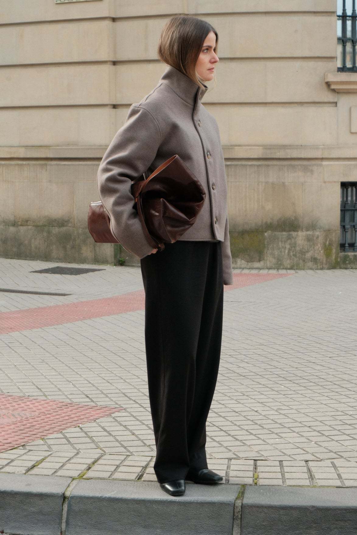 【 PRE ORDER】HIGH COLLAR WOOL JACKET- Ship on Feb 27th